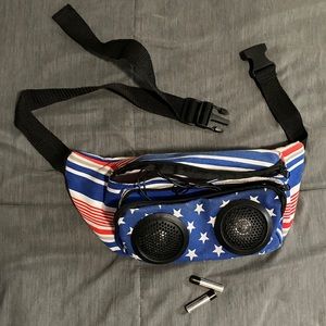 Patriotic Fanny pack with built in speakers